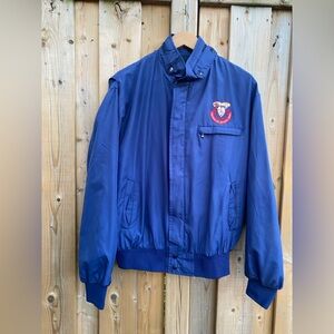 Vintage Blue Men's Jacket with Embroidered Logo ‘Conservation officers assoc ON’